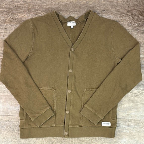 Banks Journal Men’s ZION Cardigan -Olive Size Small - Picture 2 of 10